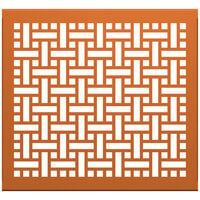 SelectSpace 3' Burnt Orange Square Weave Pattern Partition Panel