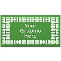 SelectSpace 5' Customizable Green Square Weave Pattern Graphic Partition Panel