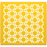 SelectSpace 3' Bright Yellow Hexagonal Pattern Partition Panel