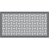 SelectSpace 5' Stock Gray Square Weave Pattern Partition Panel