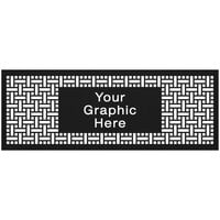 SelectSpace 7' Customizable Stock Black Square Weave Pattern Graphic Partition Panel