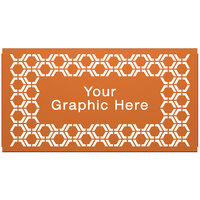 SelectSpace 5' Customizable Burnt Orange Hexagonal Pattern Graphic Partition Panel