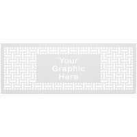 SelectSpace 7' Customizable White Square Weave Pattern Graphic Partition Panel