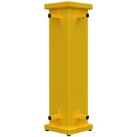 SelectSpace 10" x 10" x 36" Bright Yellow Corner Planter with Circle Top Cut-Out