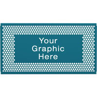 SelectSpace 5' Customizable Teal Circle Pattern Graphic Partition Panel