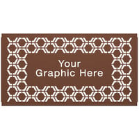 SelectSpace 5' Customizable Brown Hexagonal Pattern Graphic Partition Panel