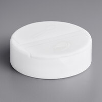 White Induction Lined Dual-Flapper Extra-Coarse Shake / Pour Spice Container Lid with a 63/485 Finish