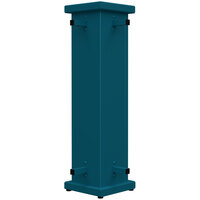 SelectSpace 10" x 10" x 36" Teal Corner Planter with Square Top Cut-Out