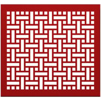 SelectSpace 3' Red Square Weave Pattern Partition Panel