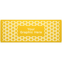 SelectSpace 7' Customizable Bright Yellow Hexagonal Pattern Graphic Partition Panel
