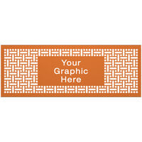 SelectSpace 7' Customizable Burnt Orange Square Weave Pattern Graphic Partition Panel