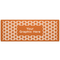 SelectSpace 7' Customizable Burnt Orange Hexagonal Pattern Graphic Partition Panel