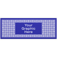 SelectSpace 7' Customizable Royal Blue Square Weave Pattern Graphic Partition Panel