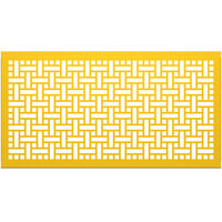 SelectSpace 5' Bright Yellow Square Weave Pattern Partition Panel