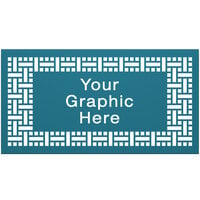 SelectSpace 5' Customizable Teal Square Weave Pattern Graphic Partition Panel