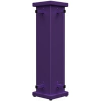 SelectSpace 10 inch x 10 inch x 36 inch Purple Corner Planter with Circle Top Cut-Out