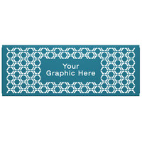 SelectSpace 7' Customizable Teal Hexagonal Pattern Graphic Partition Panel