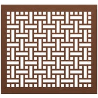 SelectSpace 3' Brown Square Weave Pattern Partition Panel