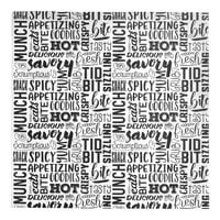 Choice 12" x 12" Hot / Savory Print Deli Sandwich Wrap Paper - 1,000/Pack
