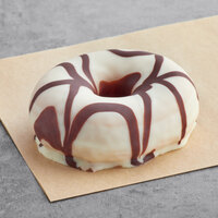 Europastry Dots White Drizzle Donut 2.6 oz. - 36/Case