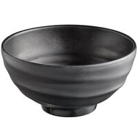 Acopa Izumi 17 oz. Matte Black Melamine Bowl - 12/Pack