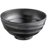 Acopa Izumi 28 oz. Matte Black Melamine Bowl - 12/Pack