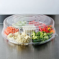 Fineline Platter Pleasers 9801-L 18 inch Clear PET Plastic Round High Dome Lid - 25/Case
