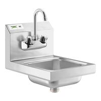 Regency 12" x 16" Wall Mounted Hand Sink with Gooseneck Faucet
