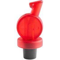 Franmara Transparent Red Auto-Close Top Medium Speed Pourer 8000-21 BU - 12/Pack