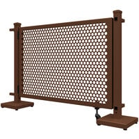 SelectSpace 56" x 10" x 34" Brown Circle Pattern Gate with Straight and Corner Stands