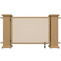 SelectSpace 62" x 10" x 34" Sand Circle Pattern Gate with Straight Planter Stands