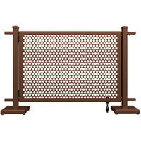 SelectSpace 56" x 10" x 34" Brown Circle Pattern Gate with Straight Stands