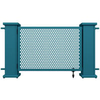 SelectSpace 62" x 10" x 34" Teal Circle Pattern Gate with Straight Planter Stands