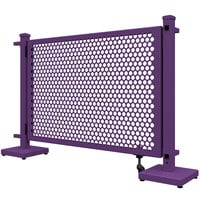 SelectSpace 56" x 10" x 34" Purple Circle Pattern Gate with Straight and Corner Stands