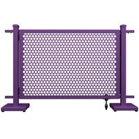 SelectSpace 56" x 10" x 34" Purple Circle Pattern Gate with Straight Stands