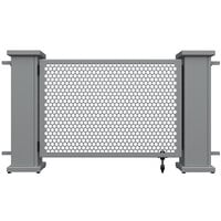 SelectSpace 62" x 10" x 34" Stock Gray Circle Pattern Gate with Straight Planter Stands