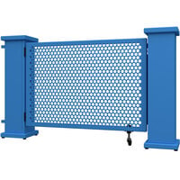 SelectSpace 62" x 10" x 34" Sky Blue Circle Pattern Gate with Straight and Corner Planter Stands