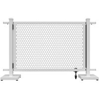 SelectSpace 56" x 10" x 34" White Circle Pattern Gate with Straight Stands