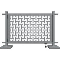 SelectSpace 56" x 10" x 34" Stock Gray Square Weave Pattern Gate with Straight Stands
