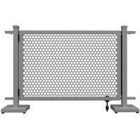 SelectSpace 56" x 10" x 34" Stock Gray Circle Pattern Gate with Straight Stands