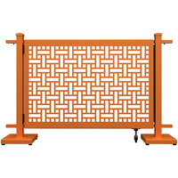 SelectSpace 56" x 10" x 34" Burnt Orange Square Weave Pattern Gate with Straight Stands