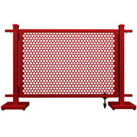 SelectSpace 56" x 10" x 34" Red Circle Pattern Gate with Straight Stands