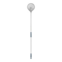 GI Metal Evoluzione 6 3/4" Stainless Steel Round Perforated Pizza Peel with 47" Handle IE-17F/120