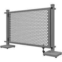 SelectSpace 56" x 10" x 34" Stock Gray Circle Pattern Gate with Straight and Corner Stands