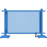 SelectSpace 56" x 10" x 34" Sky Blue Circle Pattern Gate with Straight Stands