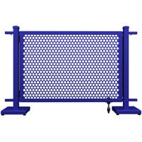 SelectSpace 56" x 10" x 34" Royal Blue Circle Pattern Gate with Straight Stands