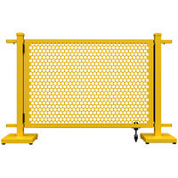 SelectSpace 56" x 10" x 34" Bright Yellow Circle Pattern Gate with Straight Stands