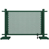 SelectSpace 56" x 10" x 34" Forest Green Circle Pattern Gate with Straight Stands