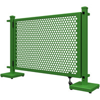SelectSpace 56" x 10" x 34" Green Circle Pattern Gate with Straight and Corner Stands