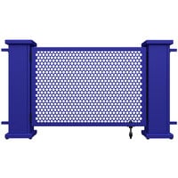 SelectSpace 62" x 10" x 34" Royal Blue Circle Pattern Gate with Straight Planter Stands